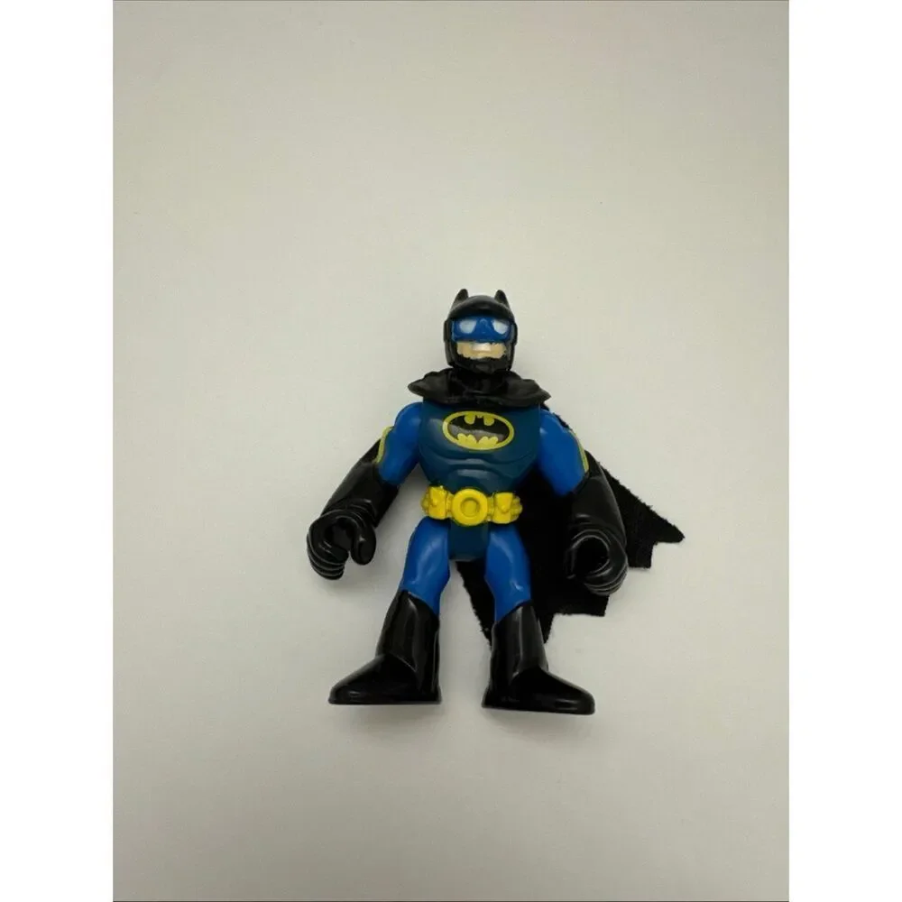 Imaginext DC Super Friends BATCOPTER Helicopter 3 Batman Figures 2 Batbot Discs